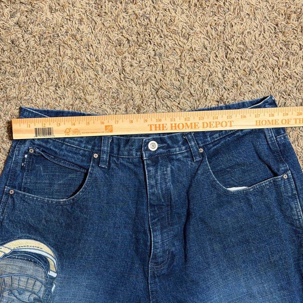 Y2K Baggy Southpole 40x30 Early 2000s Skater Embroidered Denim Skate Jeans - Picture 8 of 12